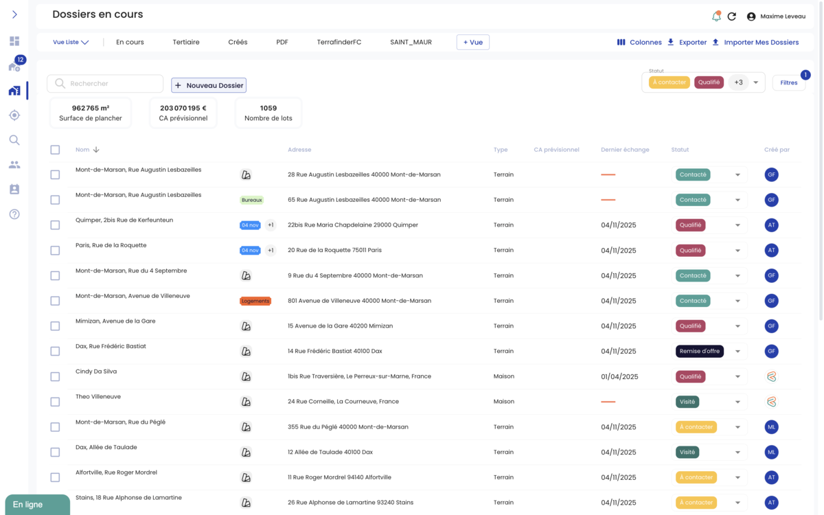 Kaptcher - CRM de prospection
